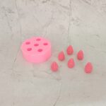Molde Silicona Frutilla x6