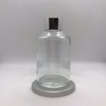 Frasco Difusor Vidrio Apollo Cristal Tapa Plateada 200ml.