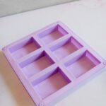 Molde de silicona para jabon rectangular x6