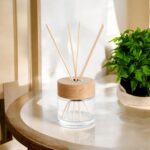 Frasco Difusor Vidrio Cristal Con Tapa De Madera Hera 150ml. - Image 2