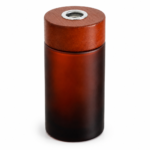 Frasco Difusor Vidrio Alto Ambar Satin Con Tapa De Madera Artemisa 200ml