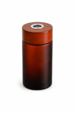 Frasco Difusor Vidrio Alto Ambar Satin Con Tapa De Madera Artemisa 200ml