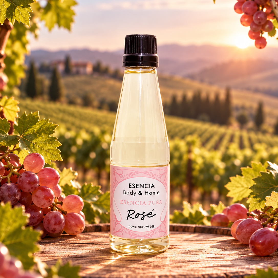 Esencia Rosé entre viñedos al atardecer Esencia Pura Rose - Imagen 1